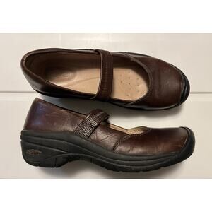 Keen Mary Jane Shoes Women’s Brown Leather Slip On Size 8.5 Sienna Comfort